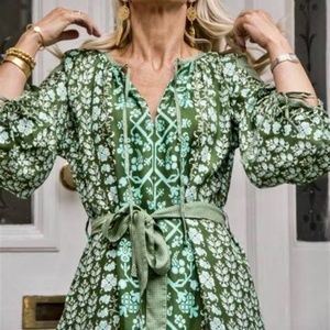 D'Ascoli Toscana Blue Silk Midi Dress sz S NEW